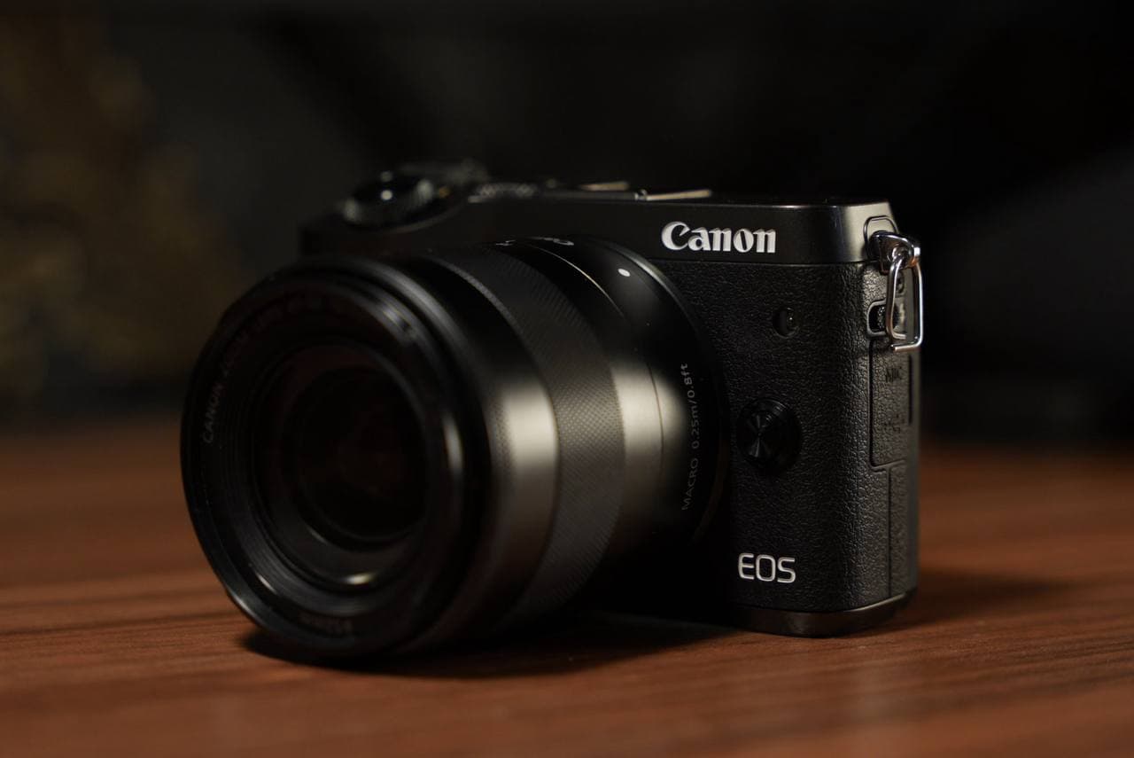Canon EOS M6 + 18-55mm - Canon از سیلور کم در وضعیت excellent